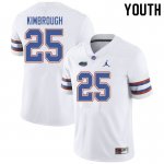 Youth Florida Gators #25 Chester Kimbrough NCAA Jordan Brand White Authentic Stitched College Football Jersey VVJ2862EH